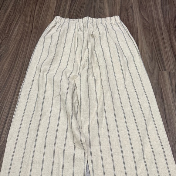 Zara Cream Striped Pants - Picture 8 of 9